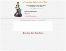 Tablet Screenshot of crusaderindustries.com